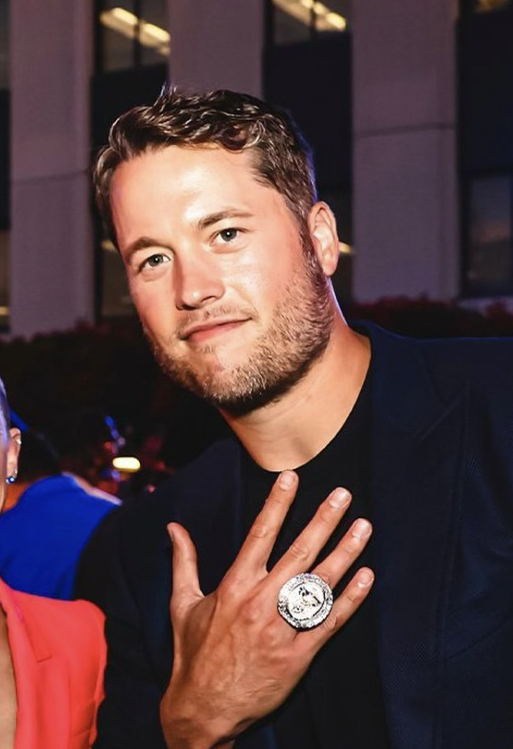 Matthew Stafford Ahead of Joint Practice