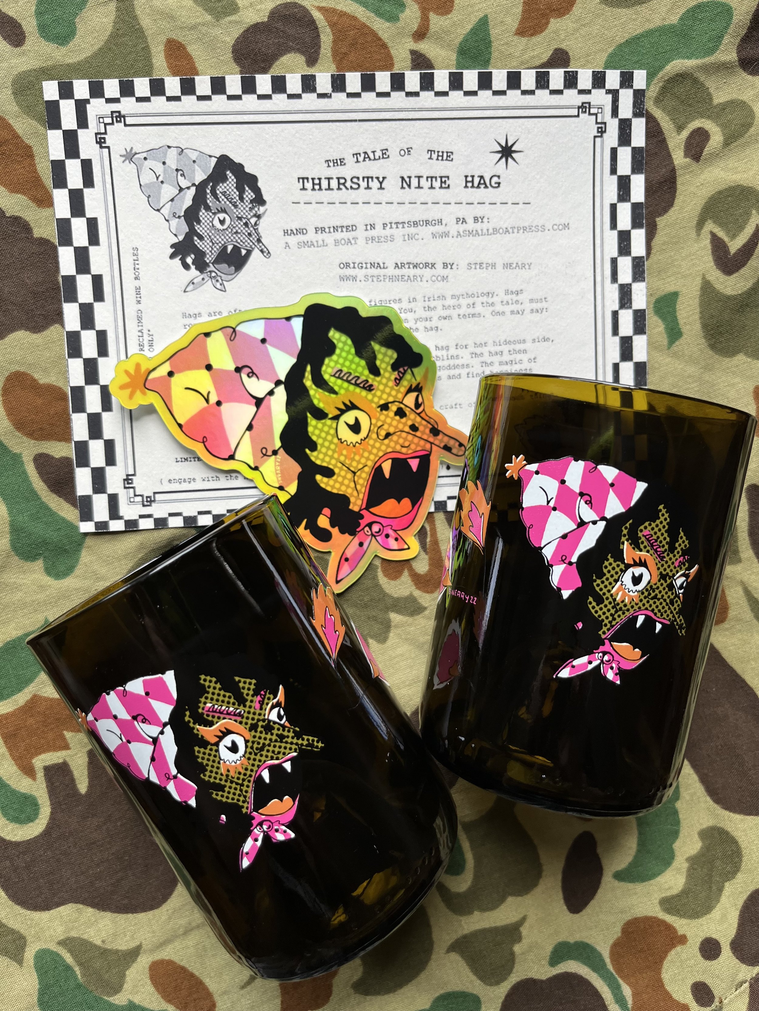 "Thirsty Nite Hag" Glasses