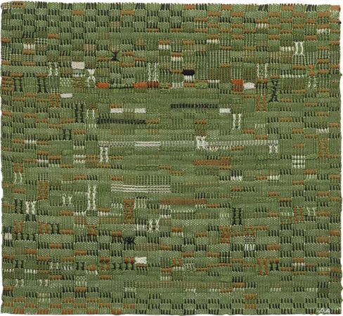 Anni Albers, Pasture, 1958. Cotton. 35.6 × 39.3 cm