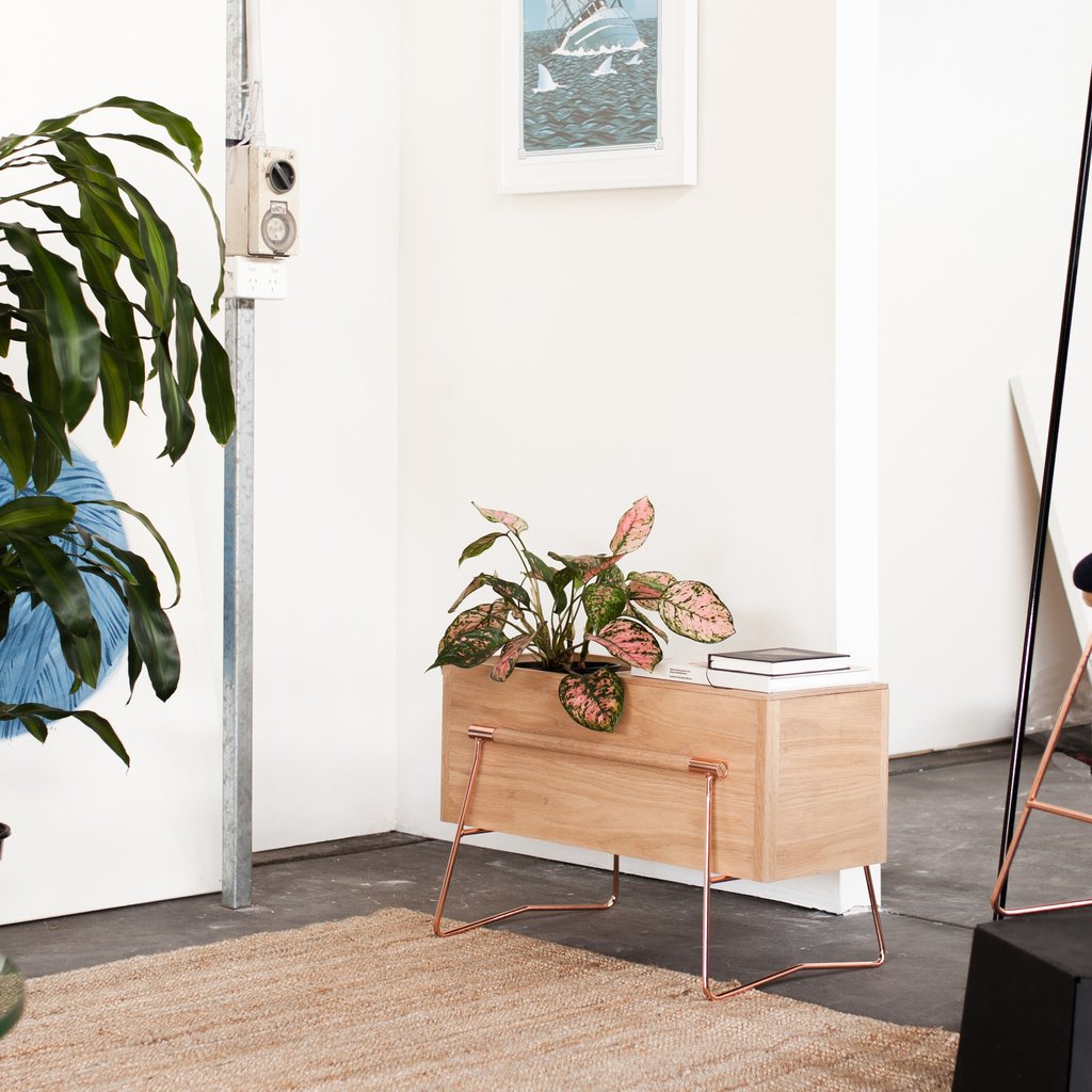 Miko Designs designer furniture - Tom Side Table and Planter by Hunt Furniture.