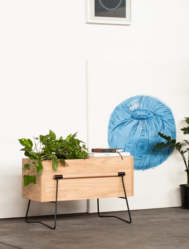 Miko Designs designer furniture - Tom Side Table and Planter by Hunt Furniture.