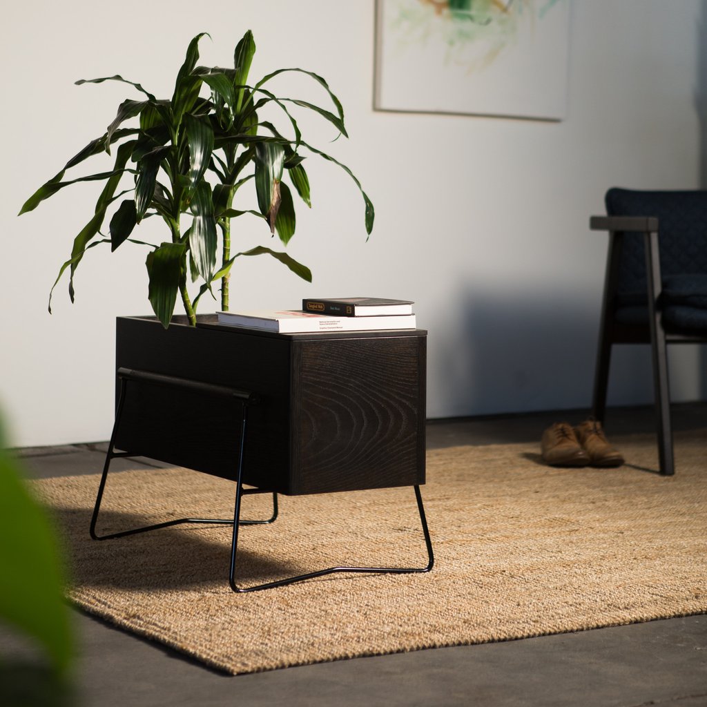 Miko Designs designer furniture - Tom Side Table and Planter by Hunt Furniture.