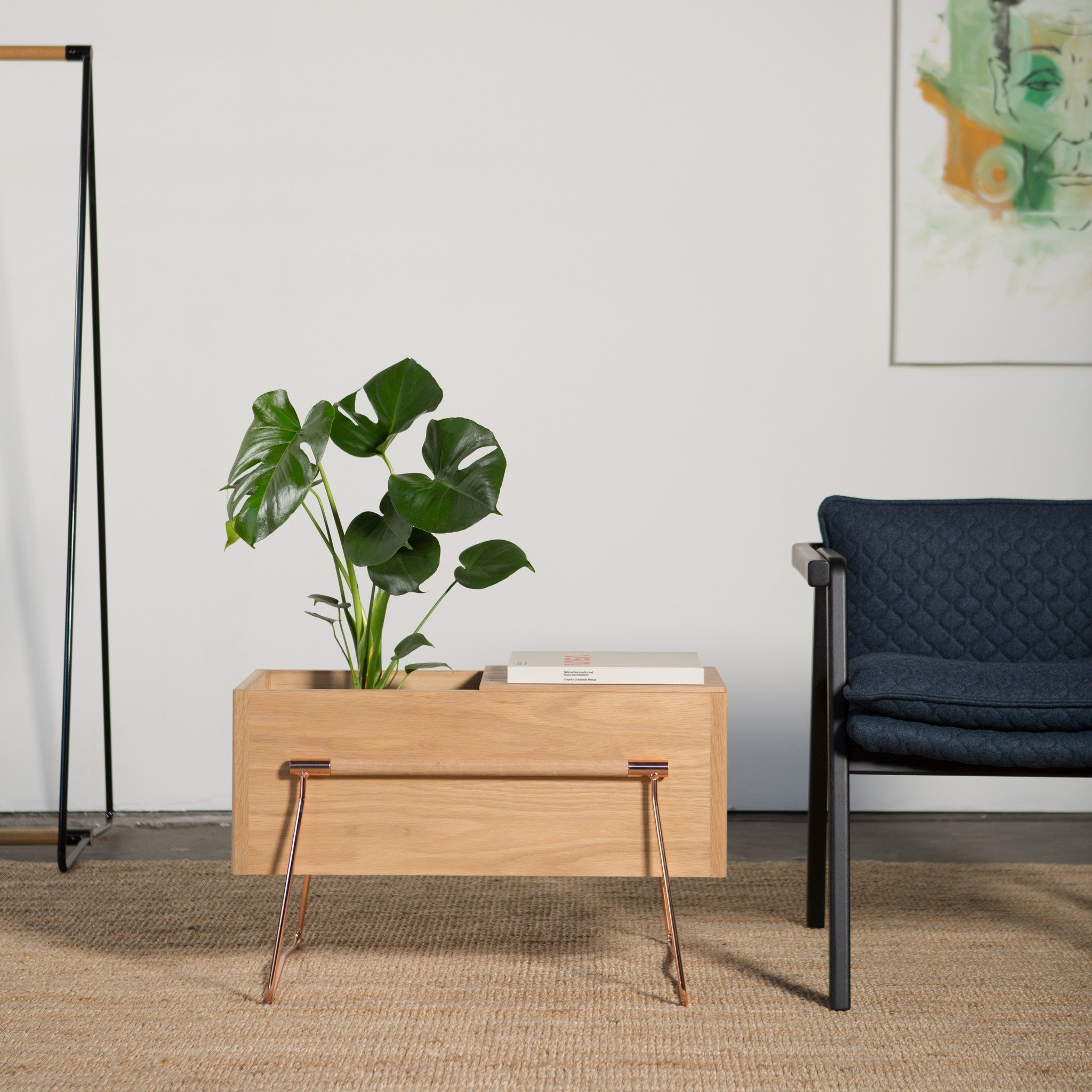 Miko Designs designer furniture - Tom Side Table and Planter by Hunt Furniture.
