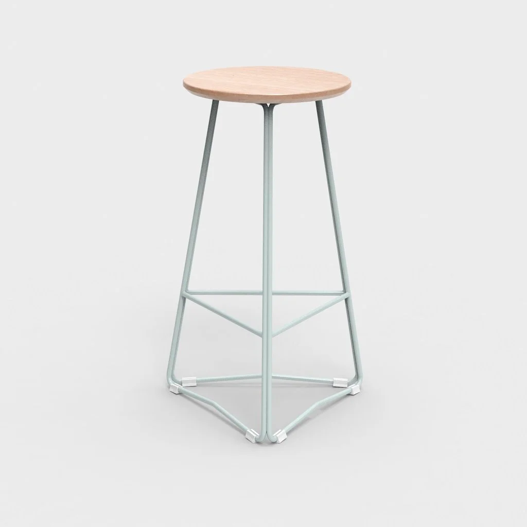 Miko Designs' designer furniture - TRI650 Stool by Hunt Furniture.