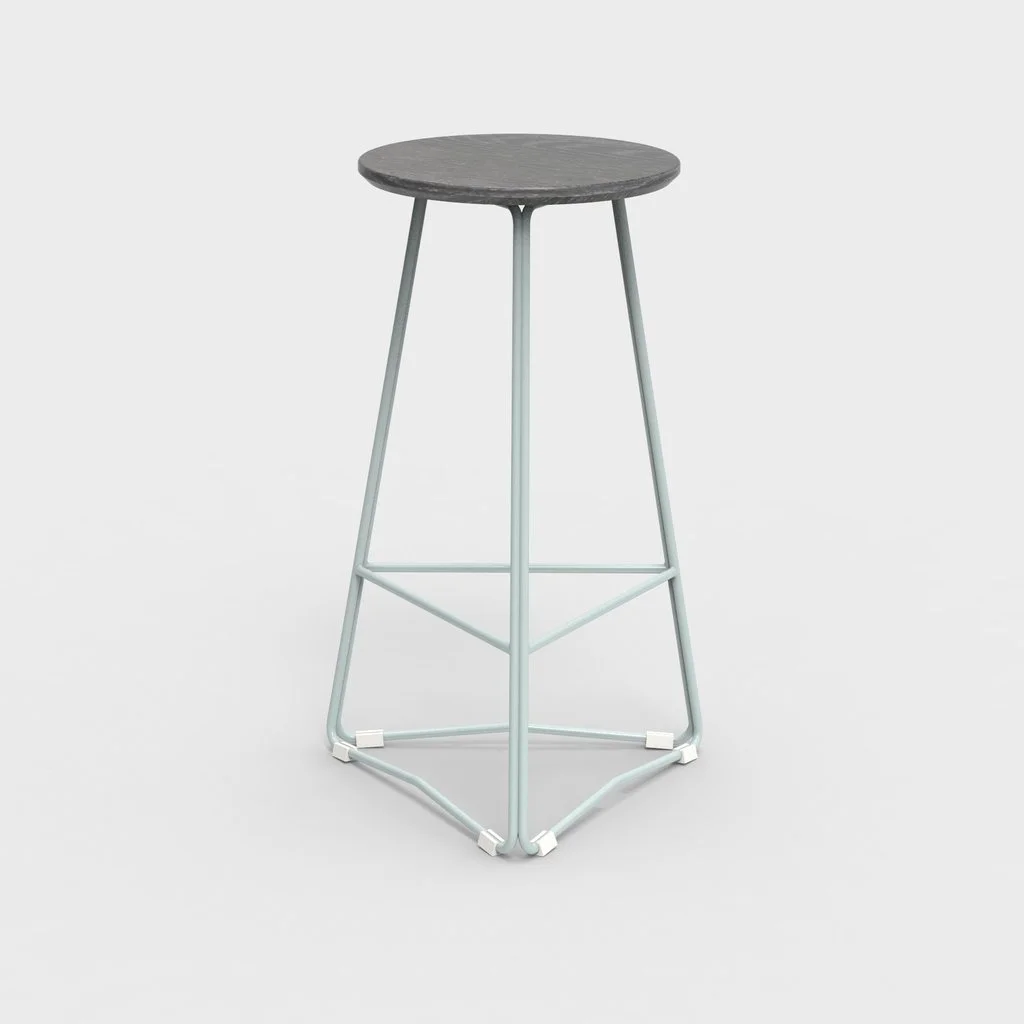 Miko Designs' designer furniture - TRI650 Stool by Hunt Furniture.
