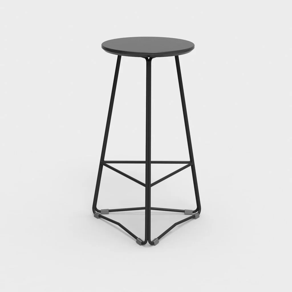 Miko Designs' designer furniture - TRI650 Stool by Hunt Furniture.