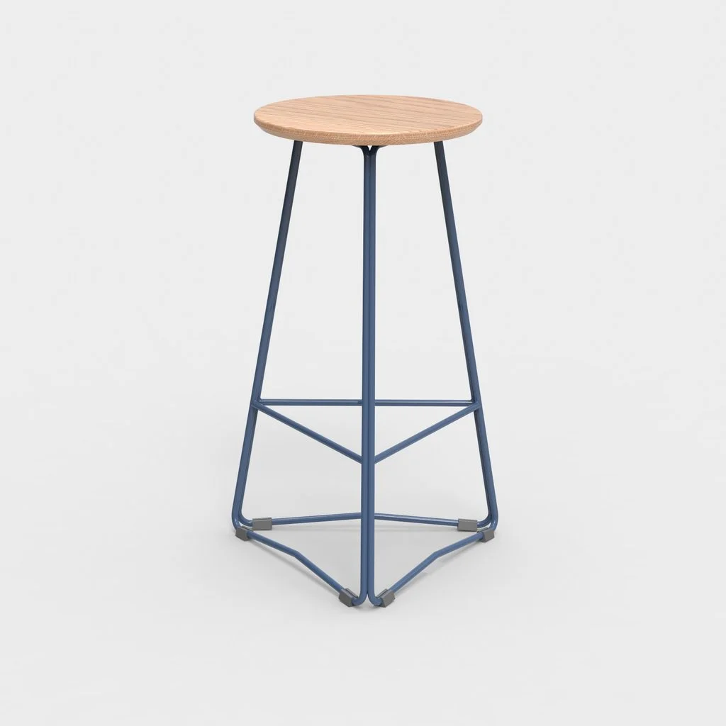 Miko Designs' designer furniture - TRI650 Stool by Hunt Furniture.