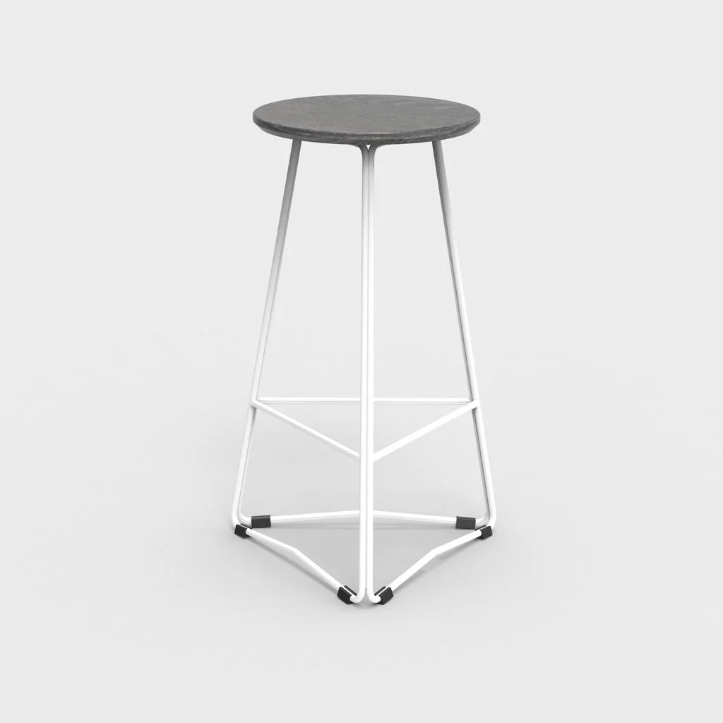 Miko Designs' designer furniture - TRI650 Stool by Hunt Furniture.