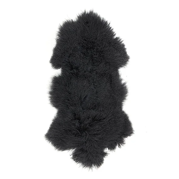 Miko Designs' Designer Homewares - Mongolian Sheepskin Rug in Charcoal by Purple Jungle.