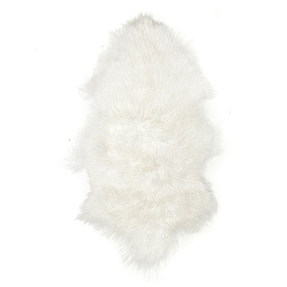 Miko Designs' Designer Homewares - Mongolian Sheepskin Rug in White by Purple Jungle.
