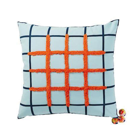 Miko Designs' Designer Homewares - Kari Grid Cushion by Sage x Clare