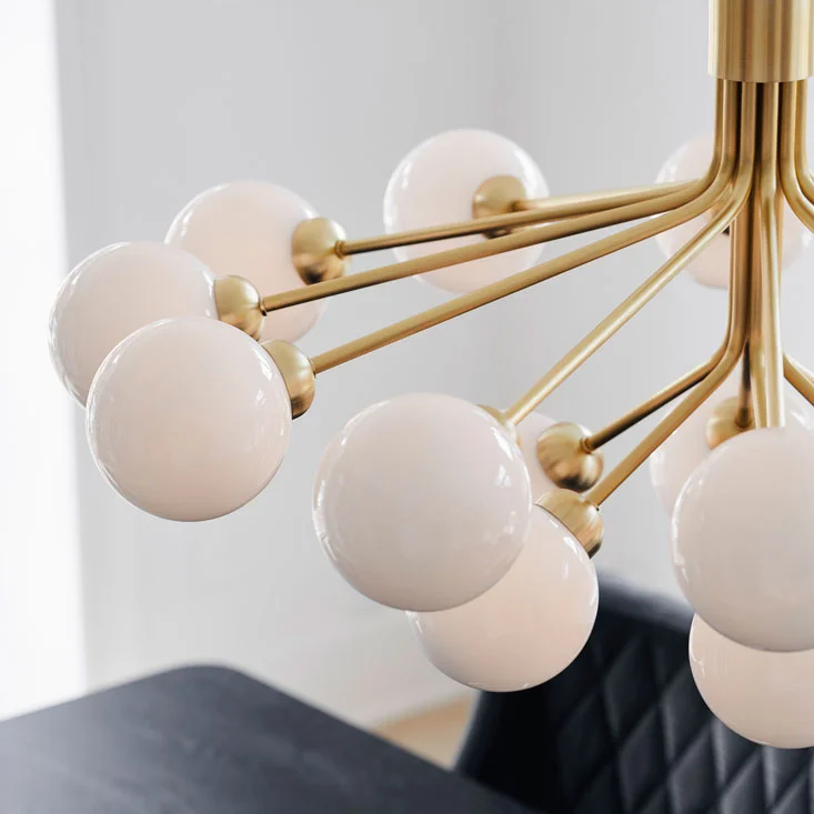 Miko Designs' Designer Lighting - Apiales 18 Brushed Brass - Opal by Nuura.