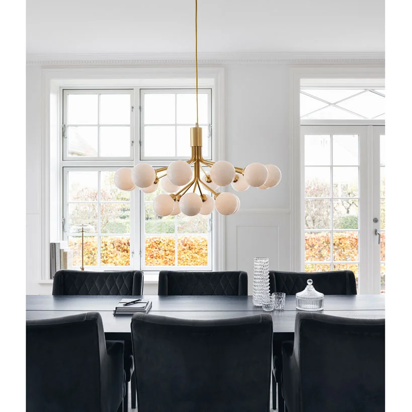 Miko Designs' Designer Lighting - Apiales 18 Brushed Brass - Opal by Nuura.