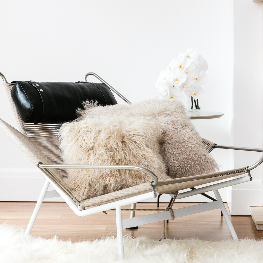 Miko Designs' Designer Homewares - Mongolian Sheepskin Cushion by Hides of Excellence