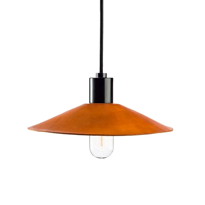 Miko Designs' Designer Lighting - Hide Luxe Leather Pendant Light by Nightworks Studio