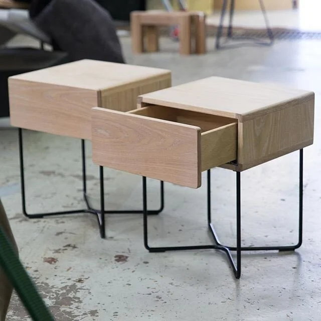 Designed and made in Australia, Hunt Furnitures's ST500 bedside uses alternating grain direction to display the beauty of the white oak. Come and see the ST500 in Miko Designs, open 7 days.