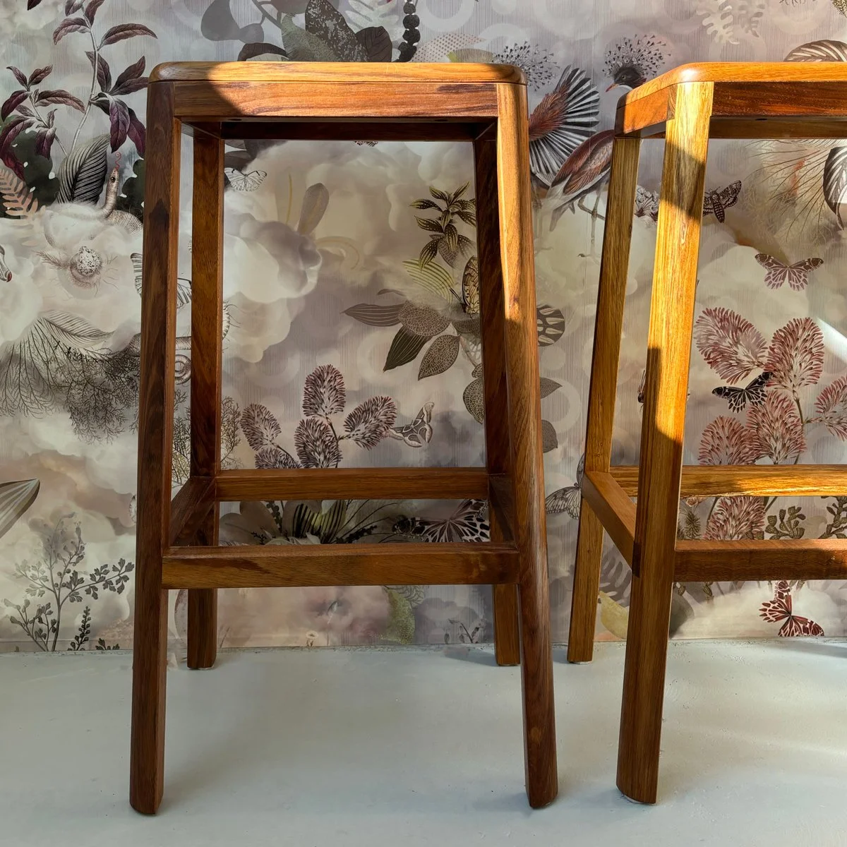 Nettie Stool in Tasmanian Blackwood – Set of 3 by OneFiveOne Joinery