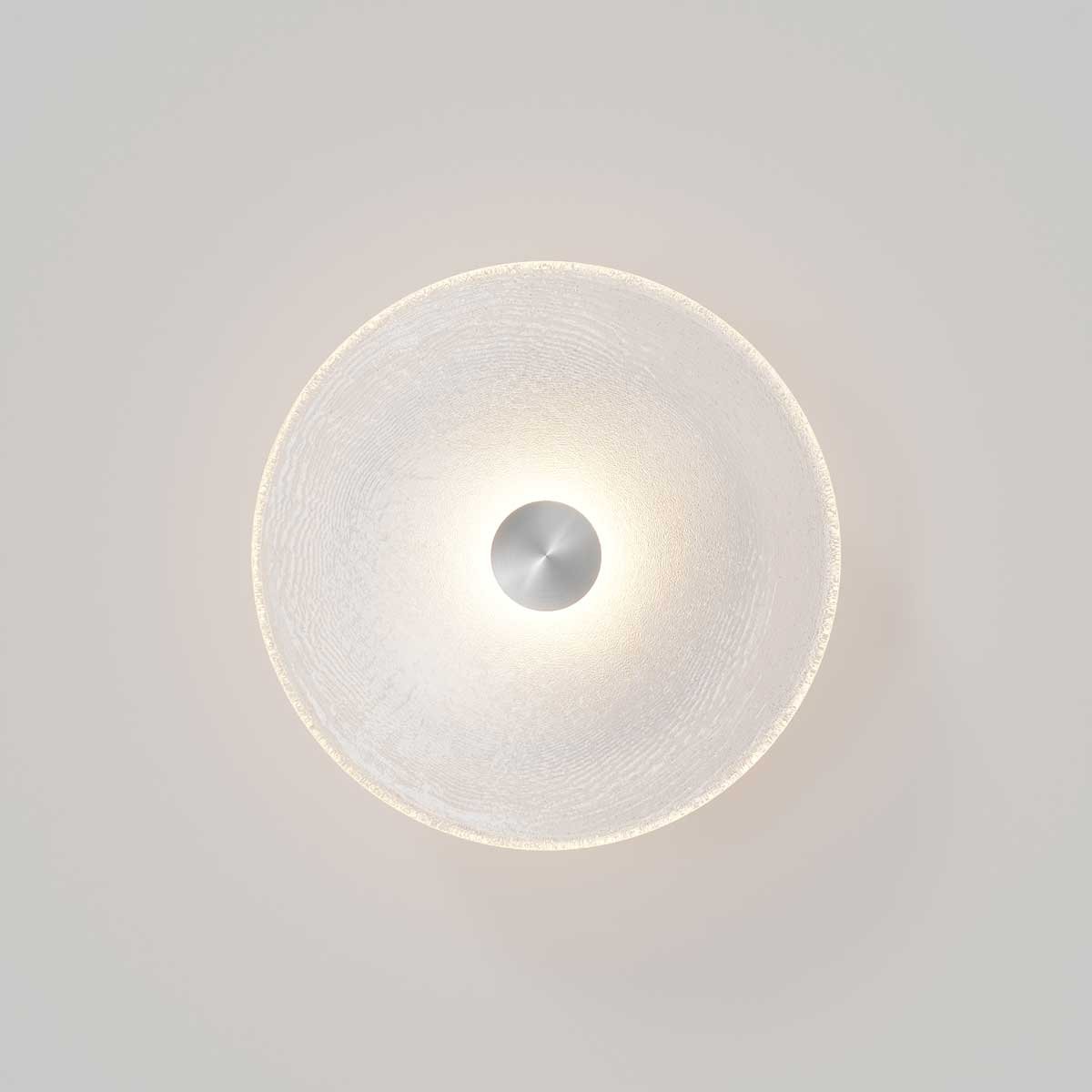 SØKTAS Coral Frosted Wall Light in Steel