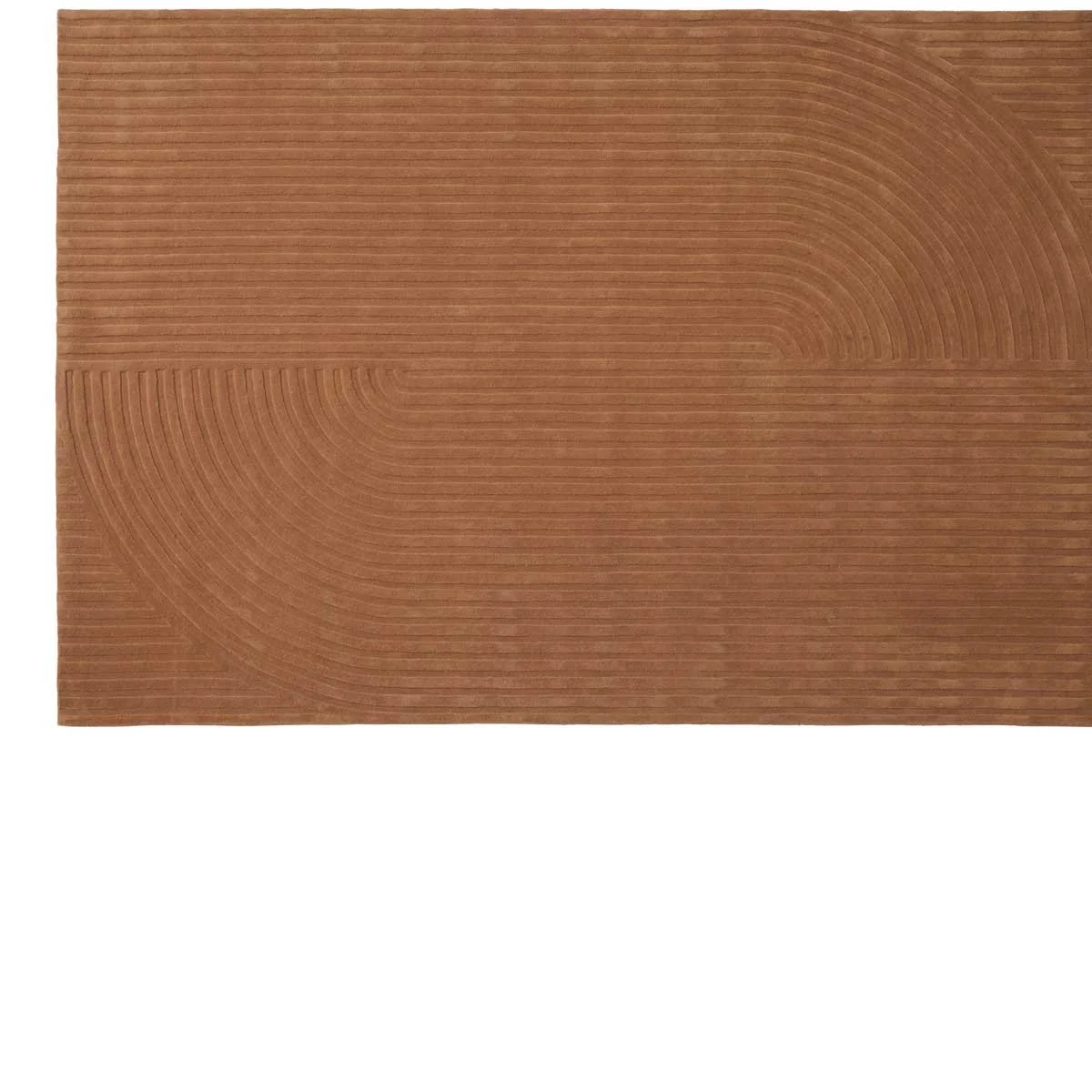 Muuto Relevo Quattro Rug in colour Burnt Orange