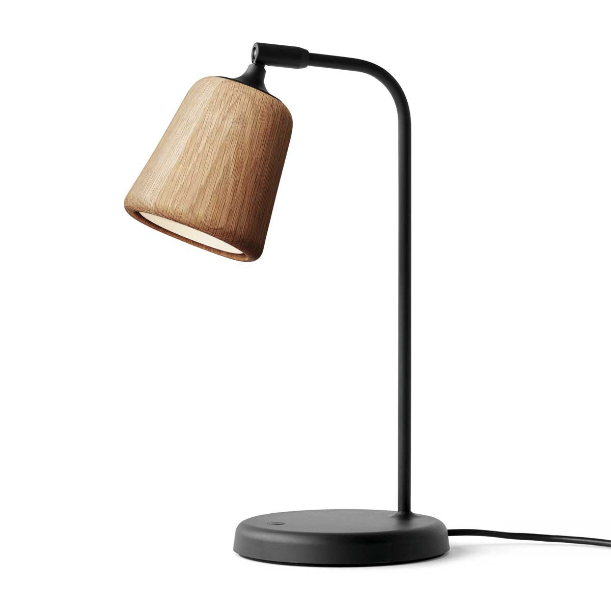Material Table Lamp by New Works in Natural Oak