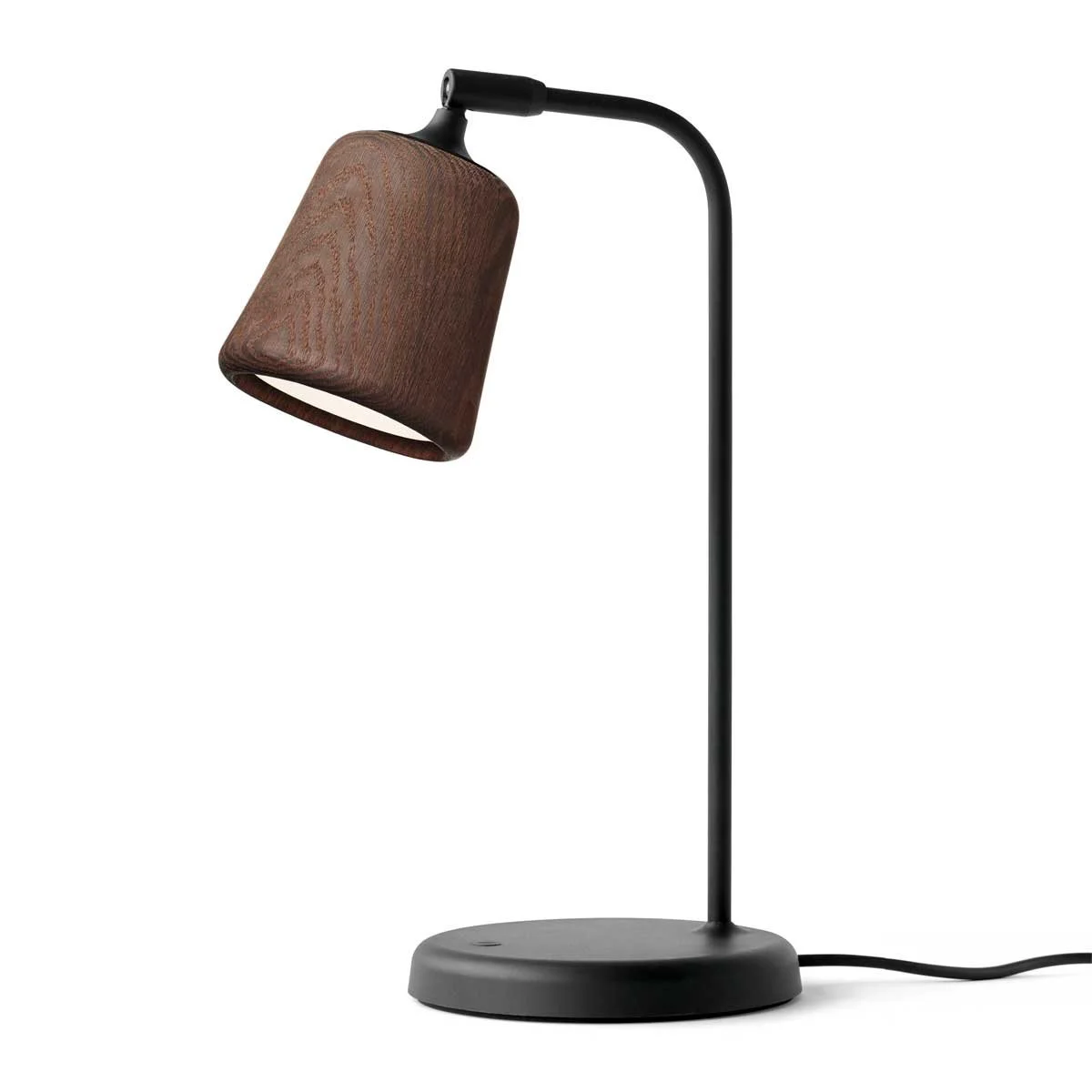 Material Table Lamp by New Works in Smoked Oak