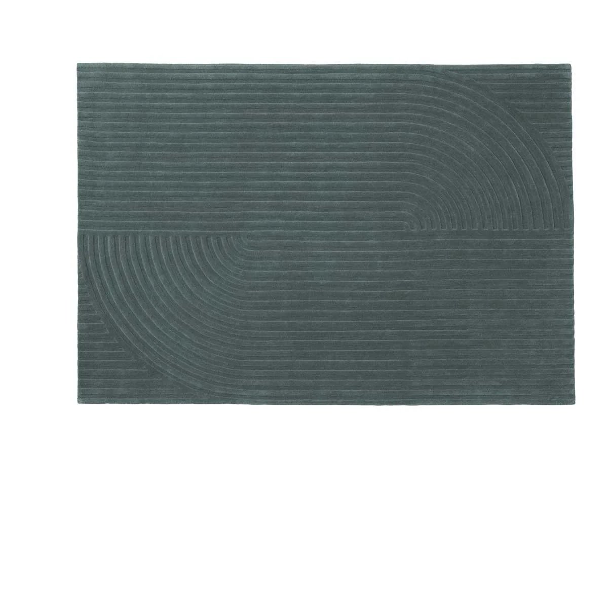 Muuto Relevo Quattro Rug in colour Dark Green