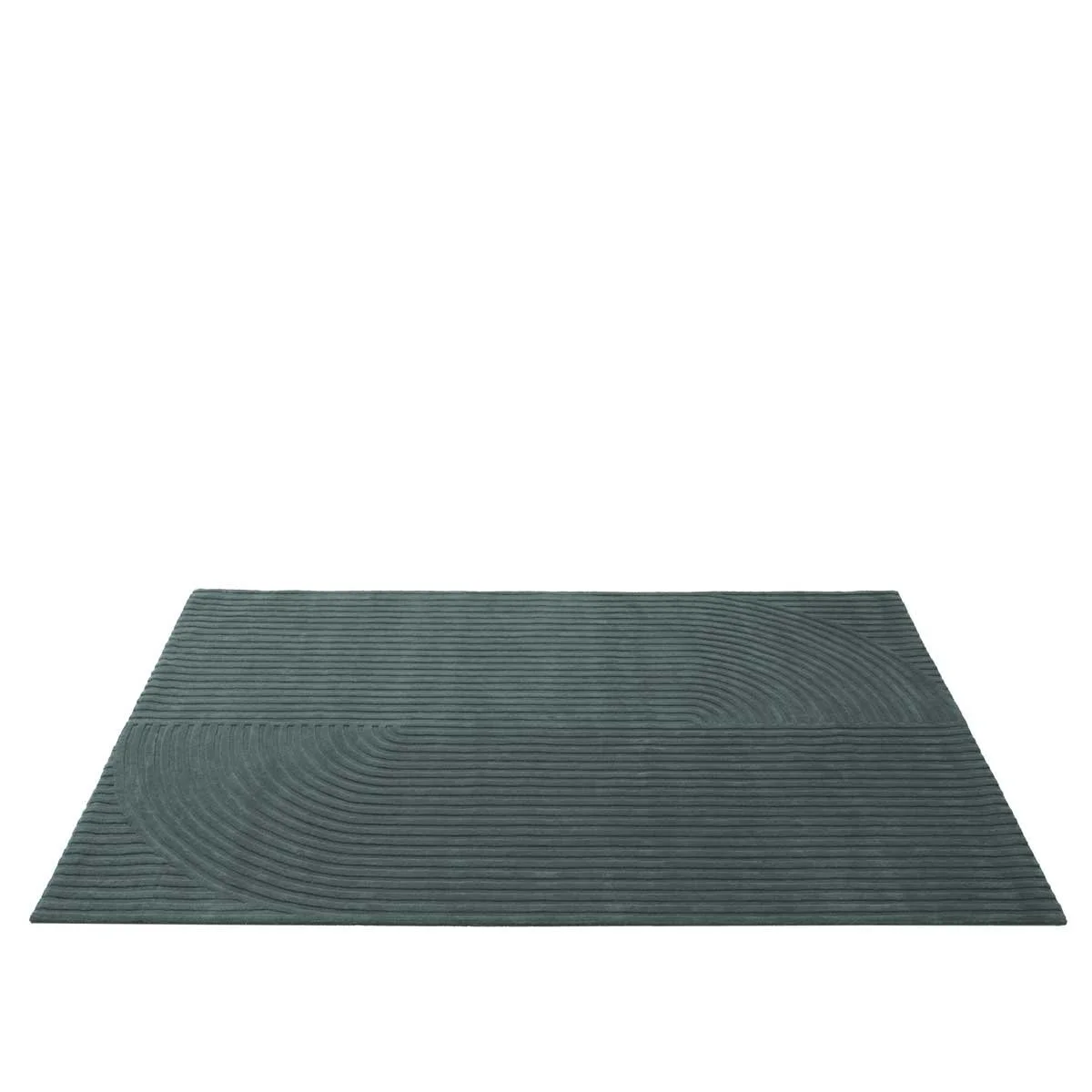 Muuto Relevo Quattro Rug in colour Dark Green