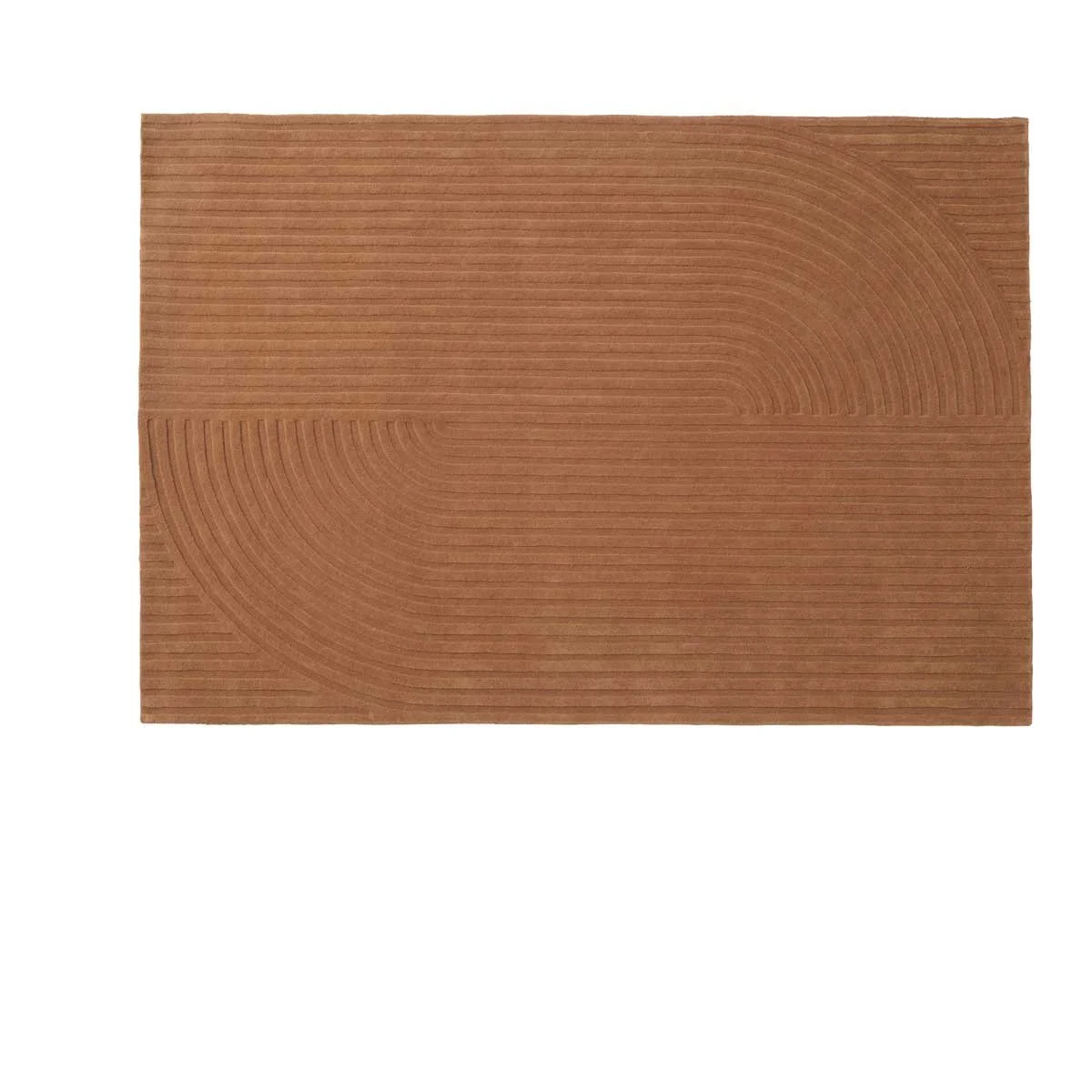 Muuto Relevo Quattro Rug in colour Burnt Orange