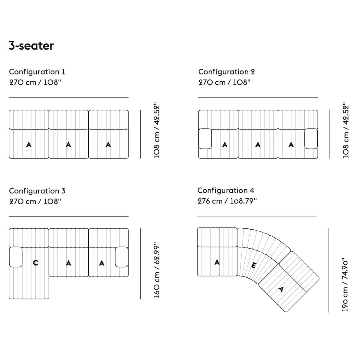 Coltre 3-Seater Modular Sofa by Muuto – Miko Designs