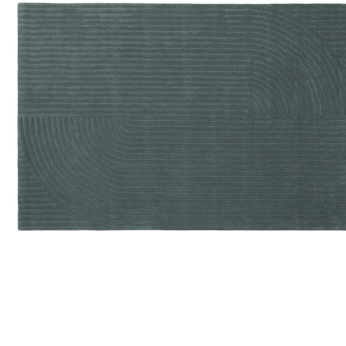 Muuto Relevo Quattro Rug in colour Dark Green