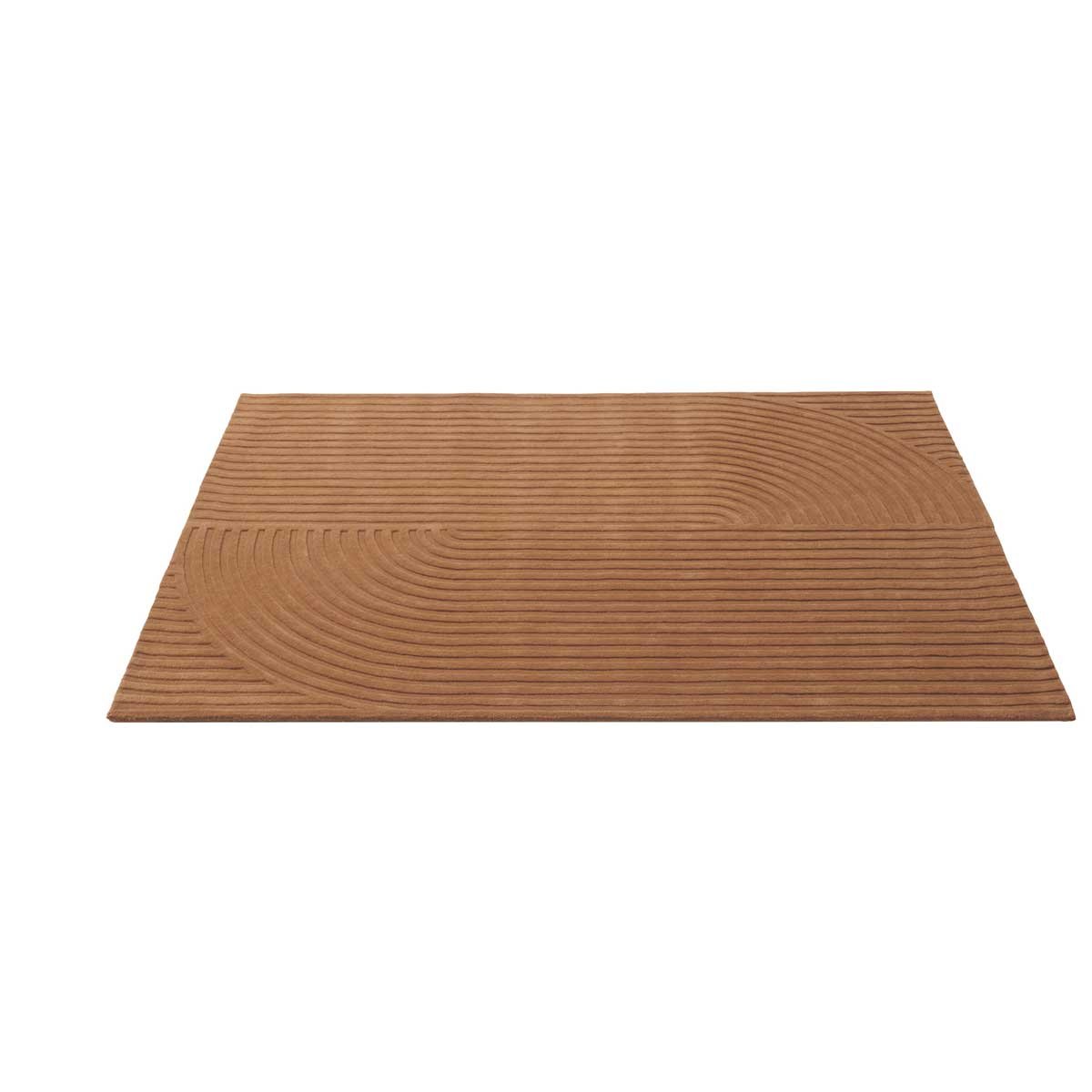 Muuto Relevo Quattro Rug in colour Burnt Orange