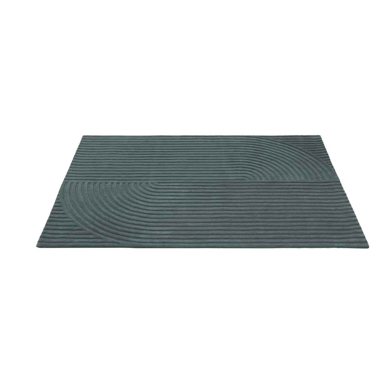 Muuto Relevo Quattro Rug in colour Dark Green