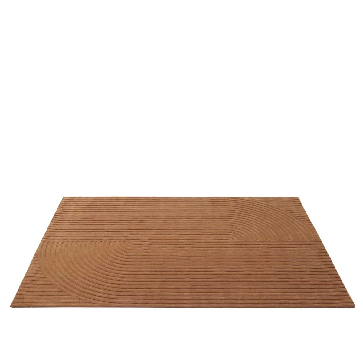 Muuto Relevo Quattro Rug in colour Burnt Orange