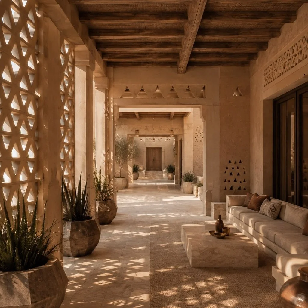 دليل العناصر البصرية للعمارة النجدية: رحلة من الطين إلى الحداثة