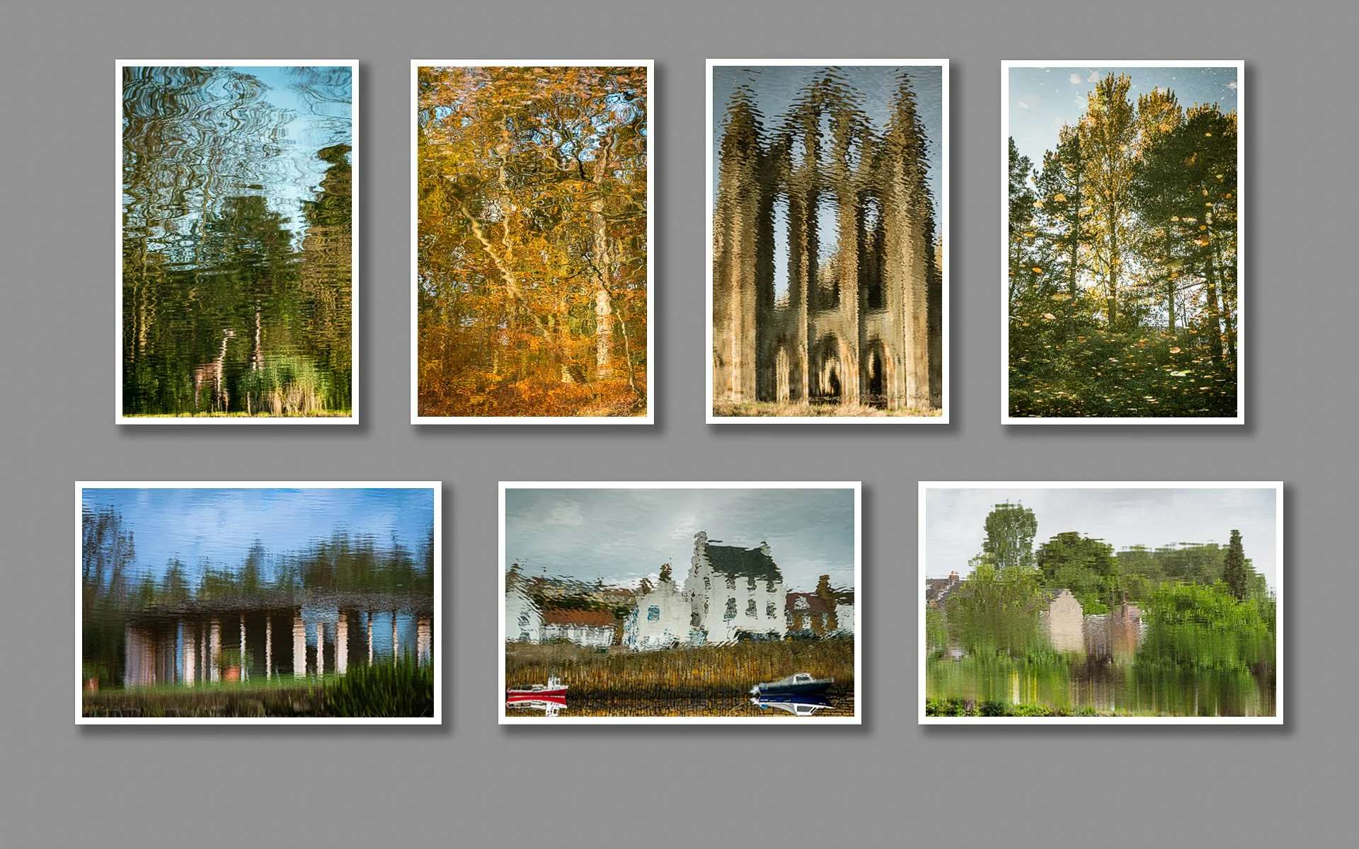 Reflected Landscapes - Robert Steemson

The images in this panel show the landscape as a reflection in a body of water. While we often see a reflection within a landscape photograph, in this project, the reflection is the whole photograph. The reflec