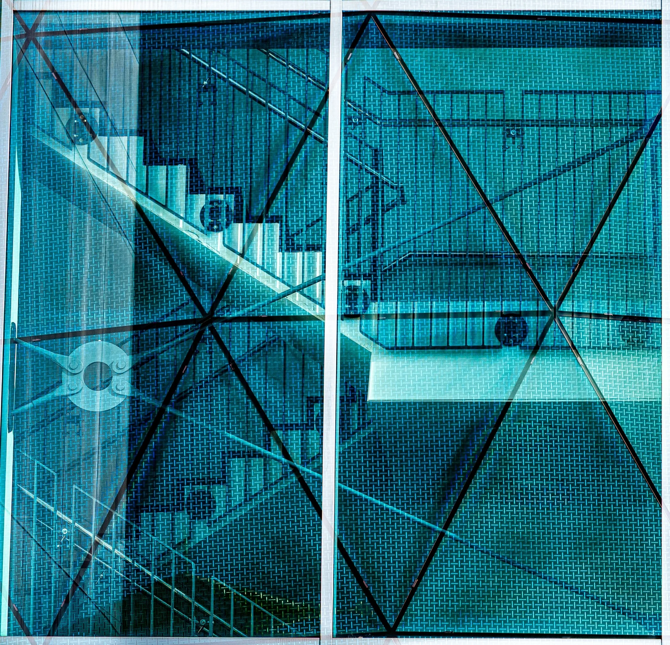 Clive Beake - Looking in - A double exposure shot done in camera in Leeds. I just love all the lines