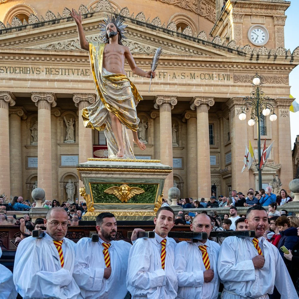Alistair How - Easter procession, Malta -Large processions re-enacting the story of the crucifixion and resurrection. Large figure scenes carried by men who will both walk and run through the streets. Nikon Z8 and Nikon Z24-120