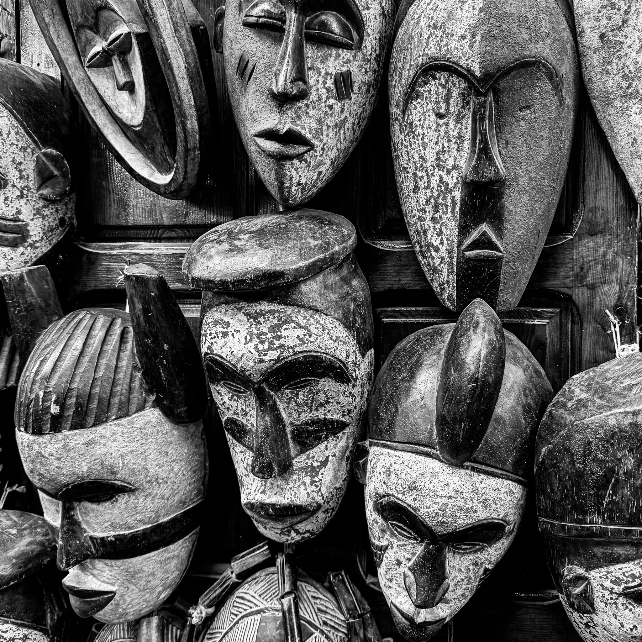 Alistair How - Masks -  iPhone 15 shot in raw. 6.8mm, 1/80, f1.8, ISO 200. Street capture in Marrakech. 