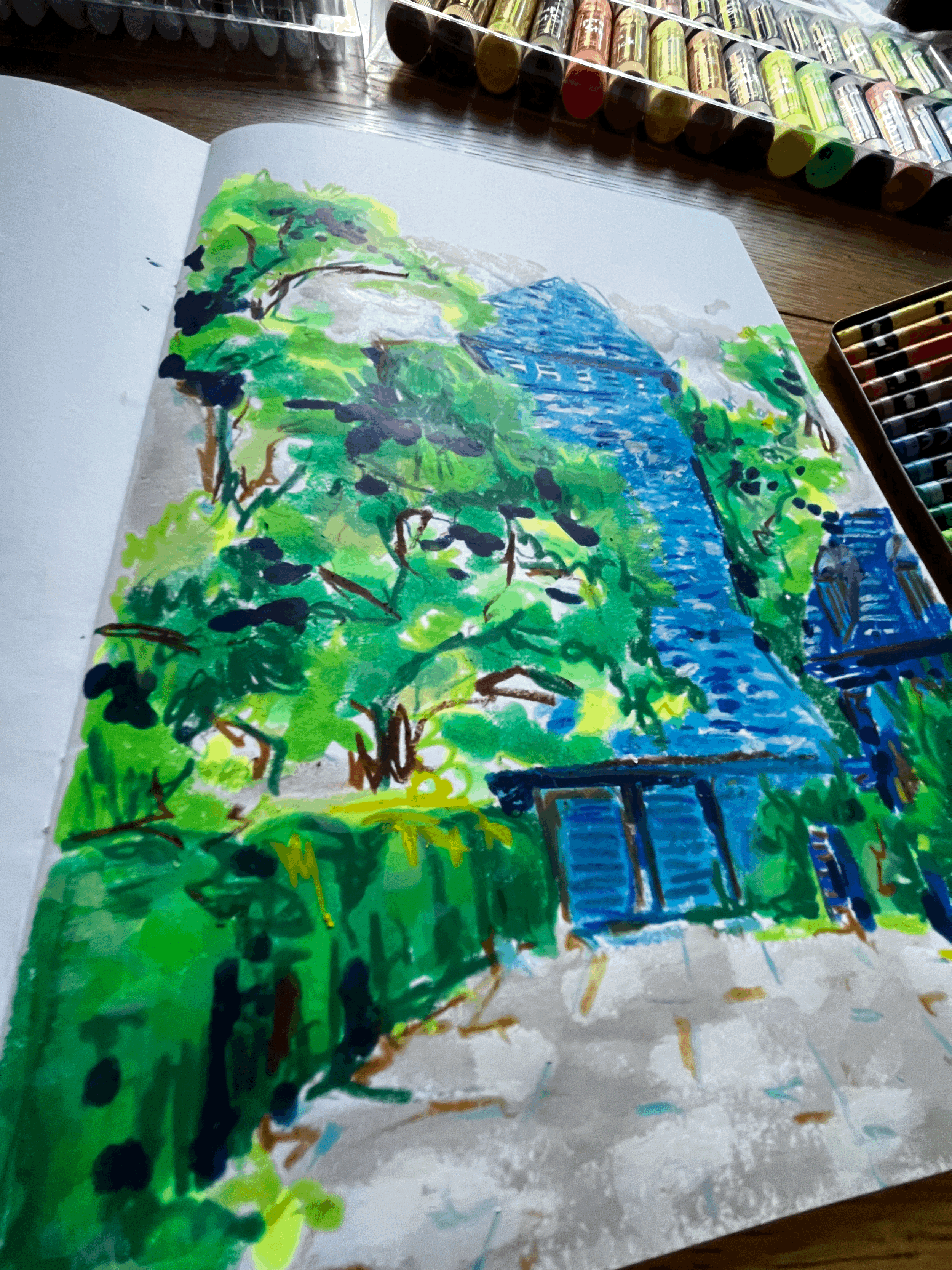 In amongst the trees