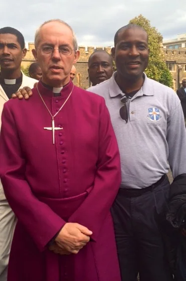 Tommie Watkins, Jr. ‘16 with Archbishop Welby at Lambeth Palace