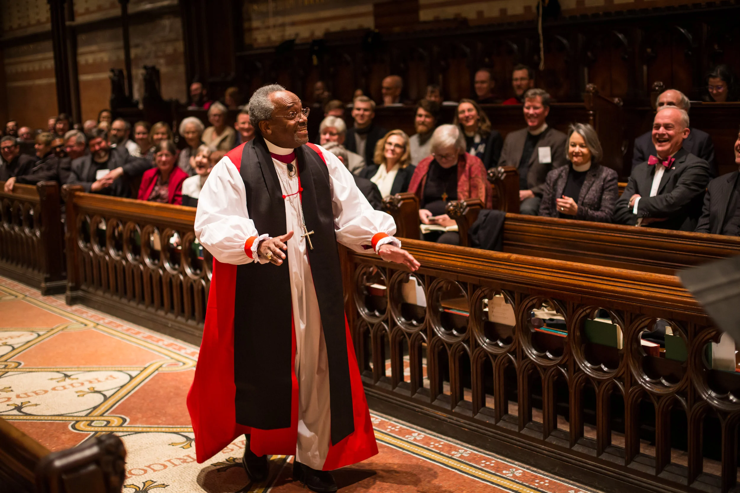 Michael Curry energizes those gathered in The Chapel of the Good Shepherd.