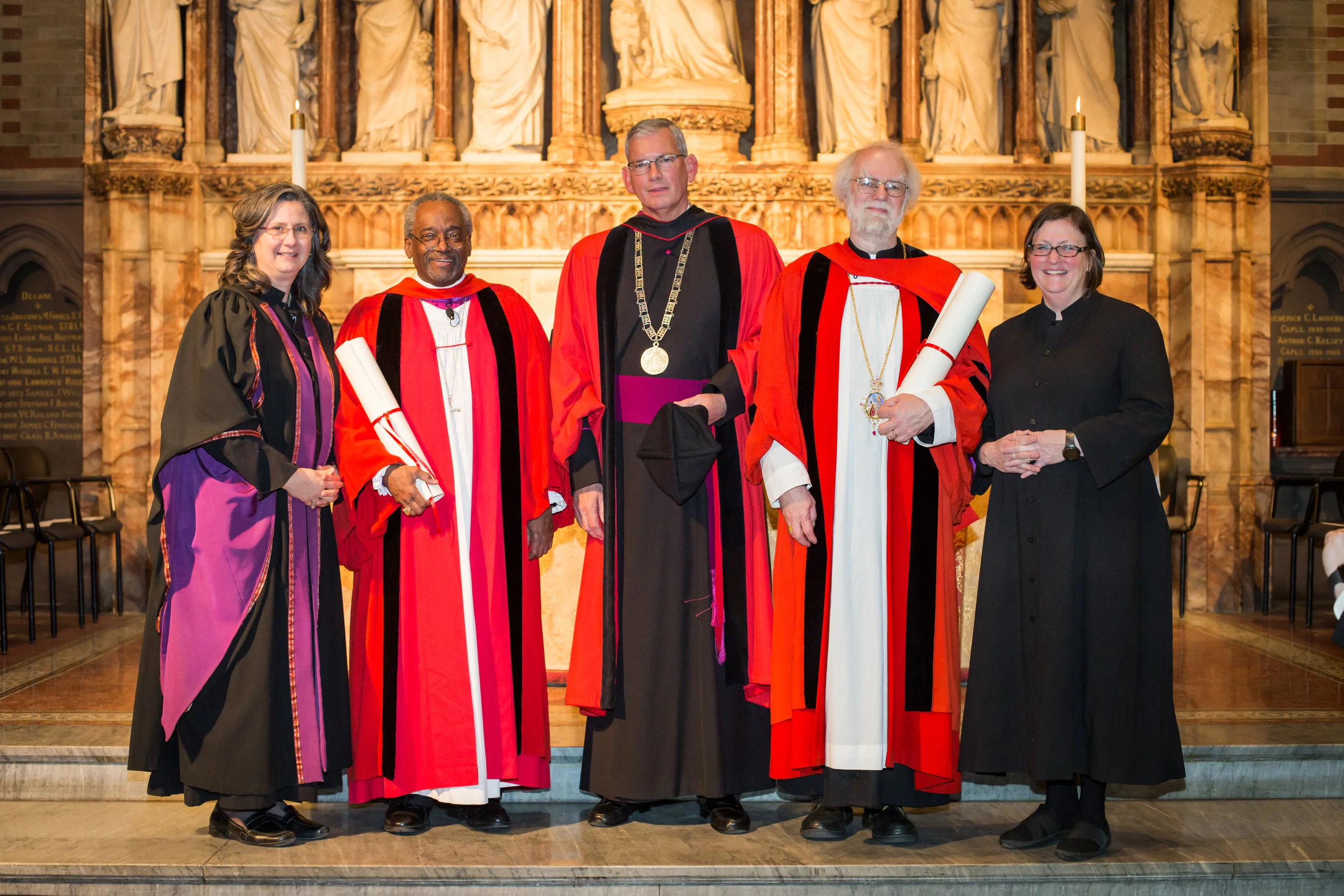 From Left: Maryann Younger, Michael Curry, Kurt H. Dunkle, Rowan Williams, Jennifer Allen