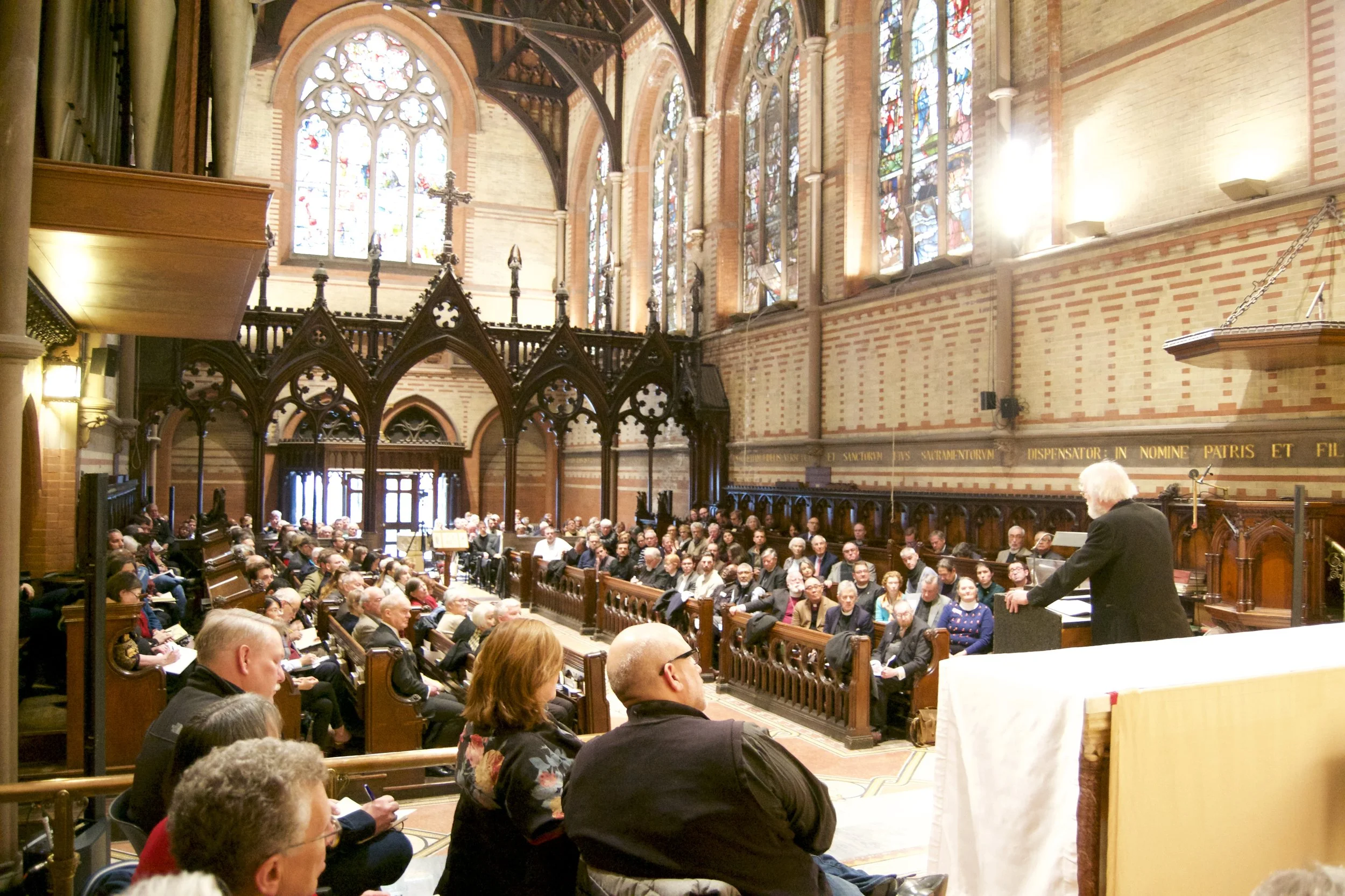 Williams delivers the 2019 Paddock Lectures in the Chapel of the Good Shepherd.