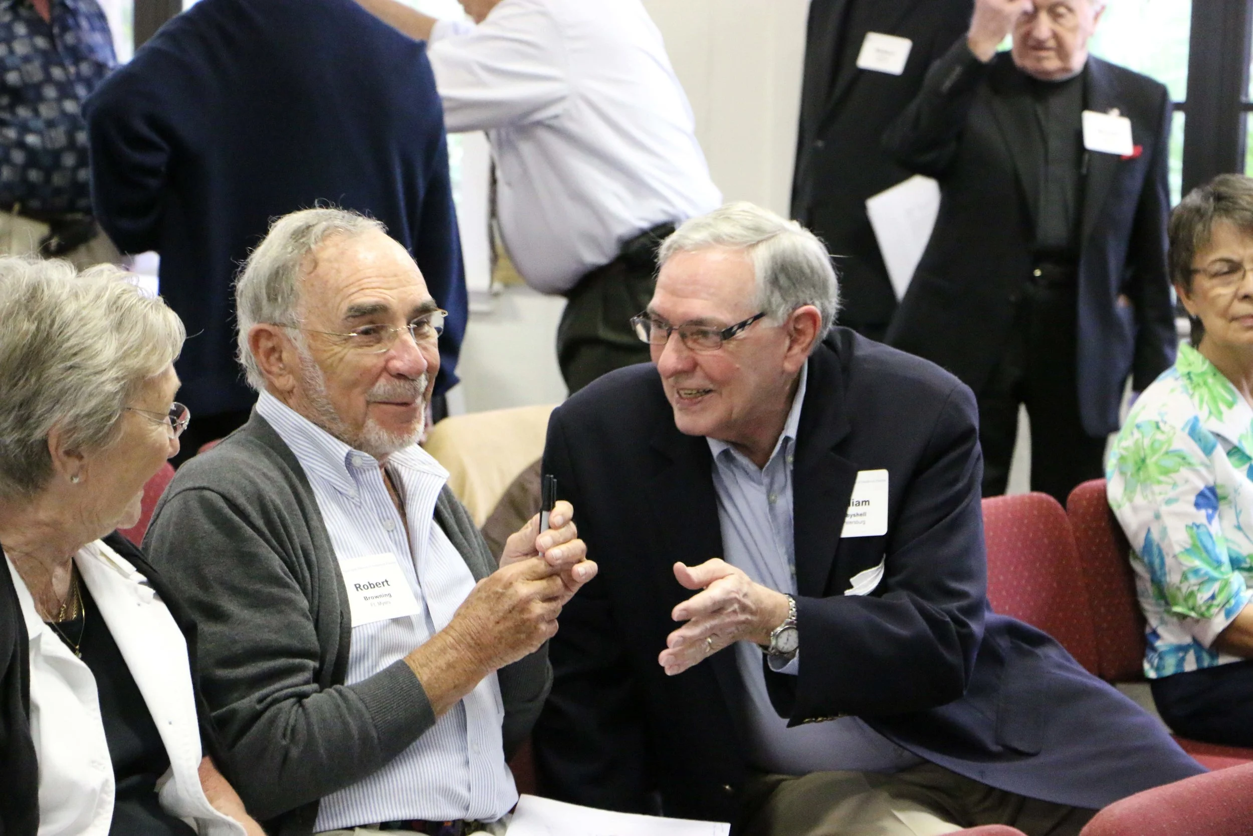 Pictured above, the Rev. Dr. Bosbyshell, at right, with the Rev. Bob Browning, at the 2014 Retired Clergy and Spouses event in the Diocese of Southwest Florida.