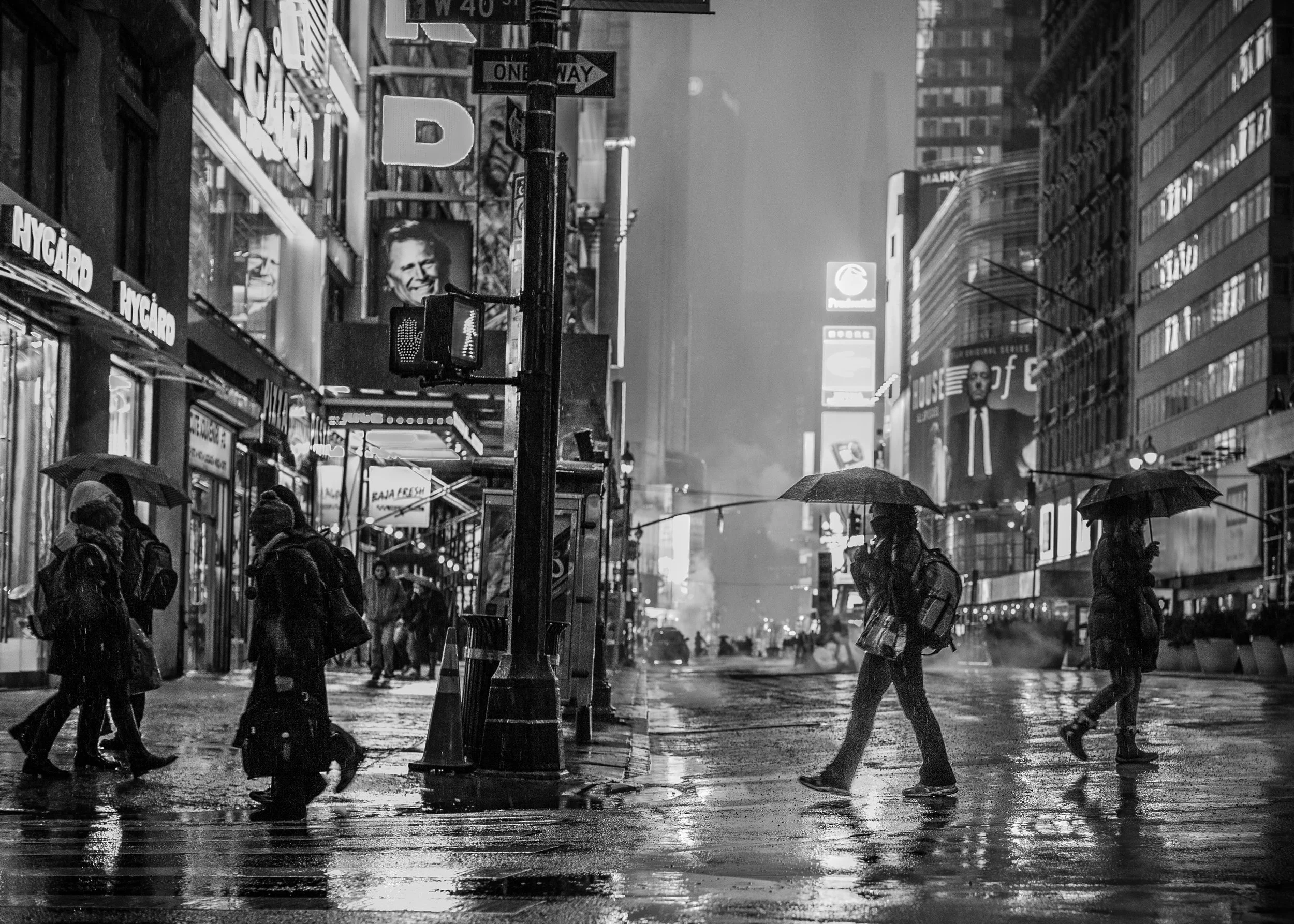 NYC Rainy Night BW.jpg