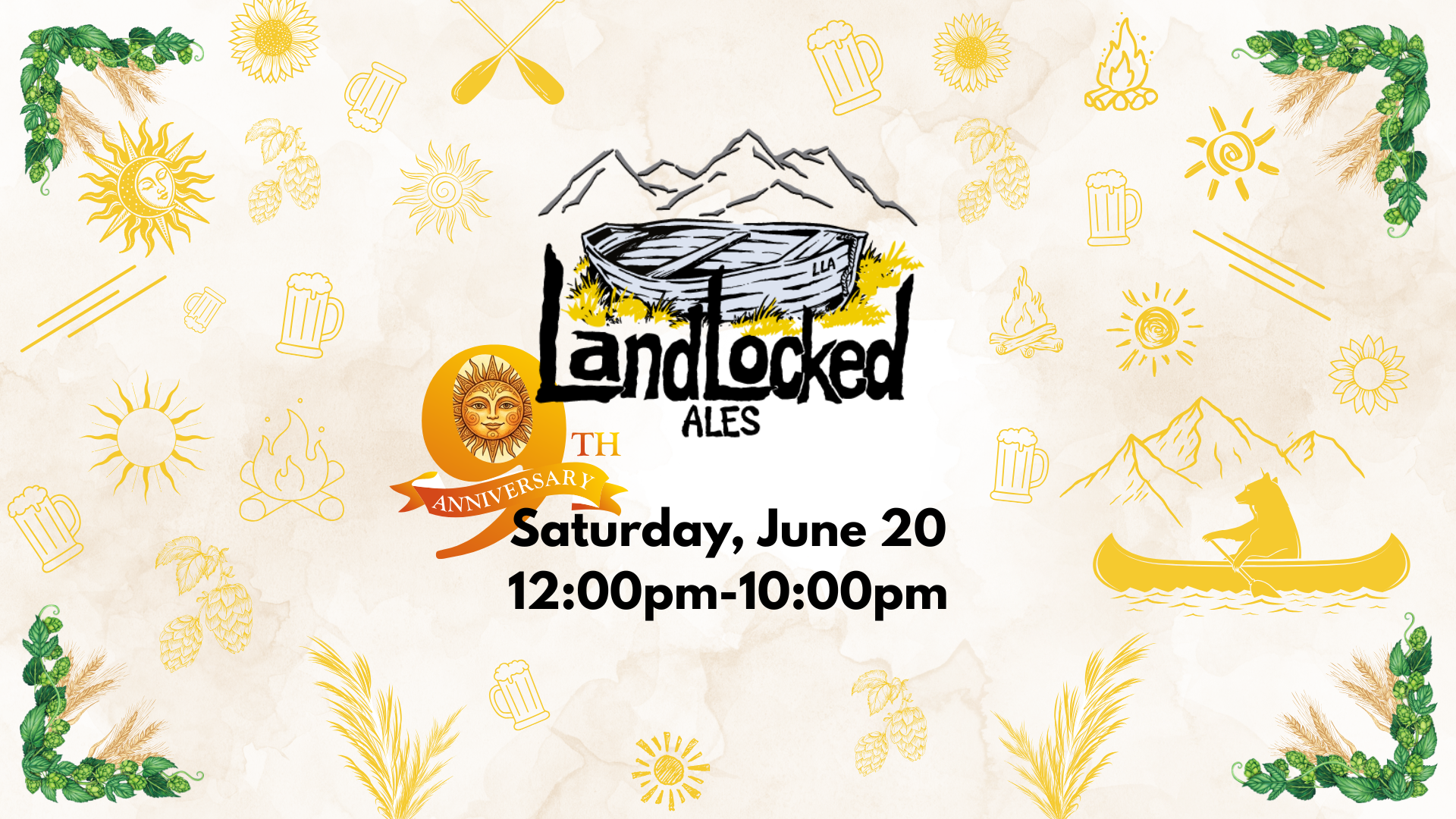 9th anniversary. Saturday, June 20. 12:00pm-10:00pm