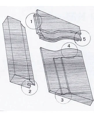 Production Drawing for Kitchen Door, Knaggen 