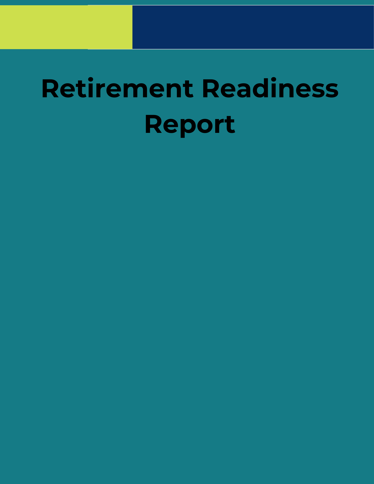 Retirement Readiness Report