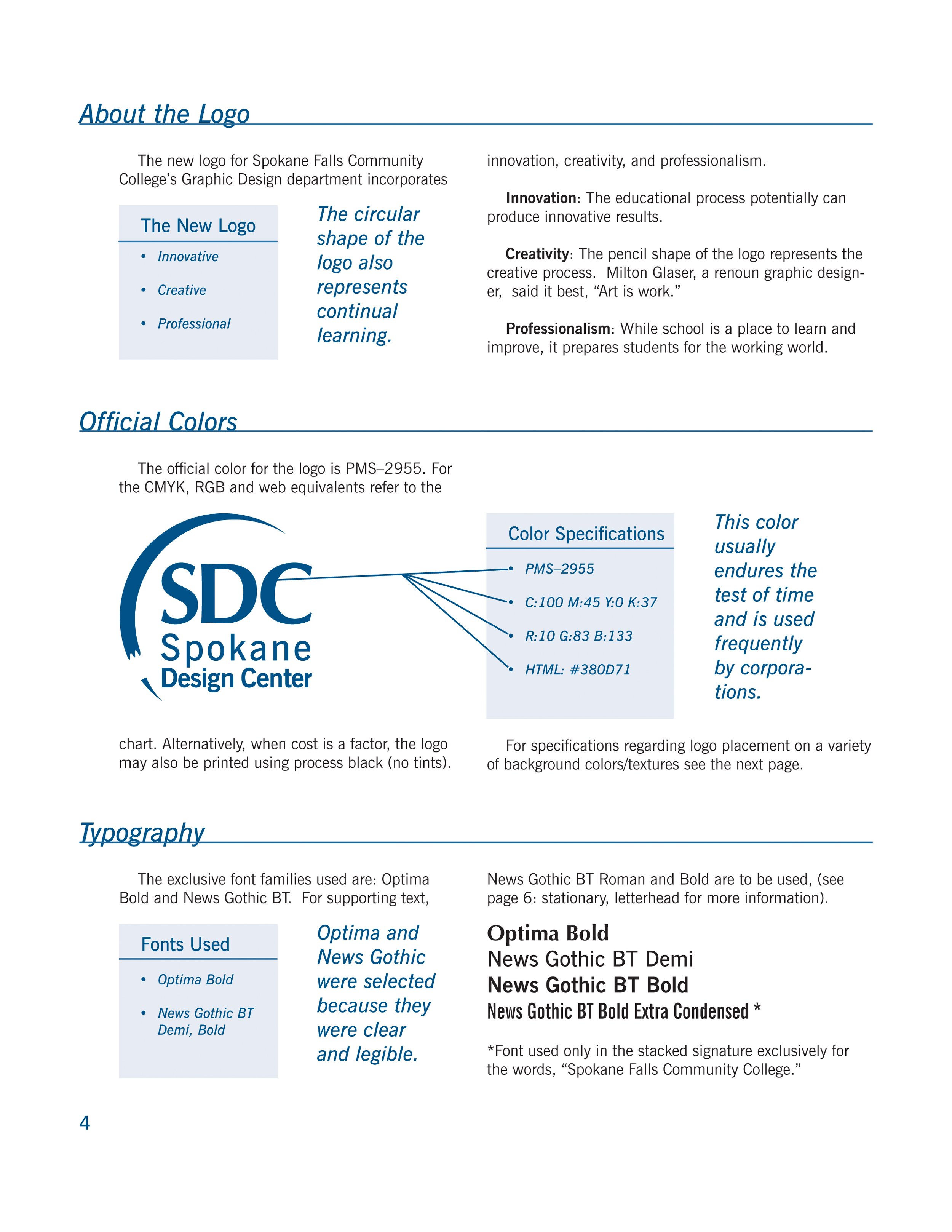Designed new graphics usage guide
