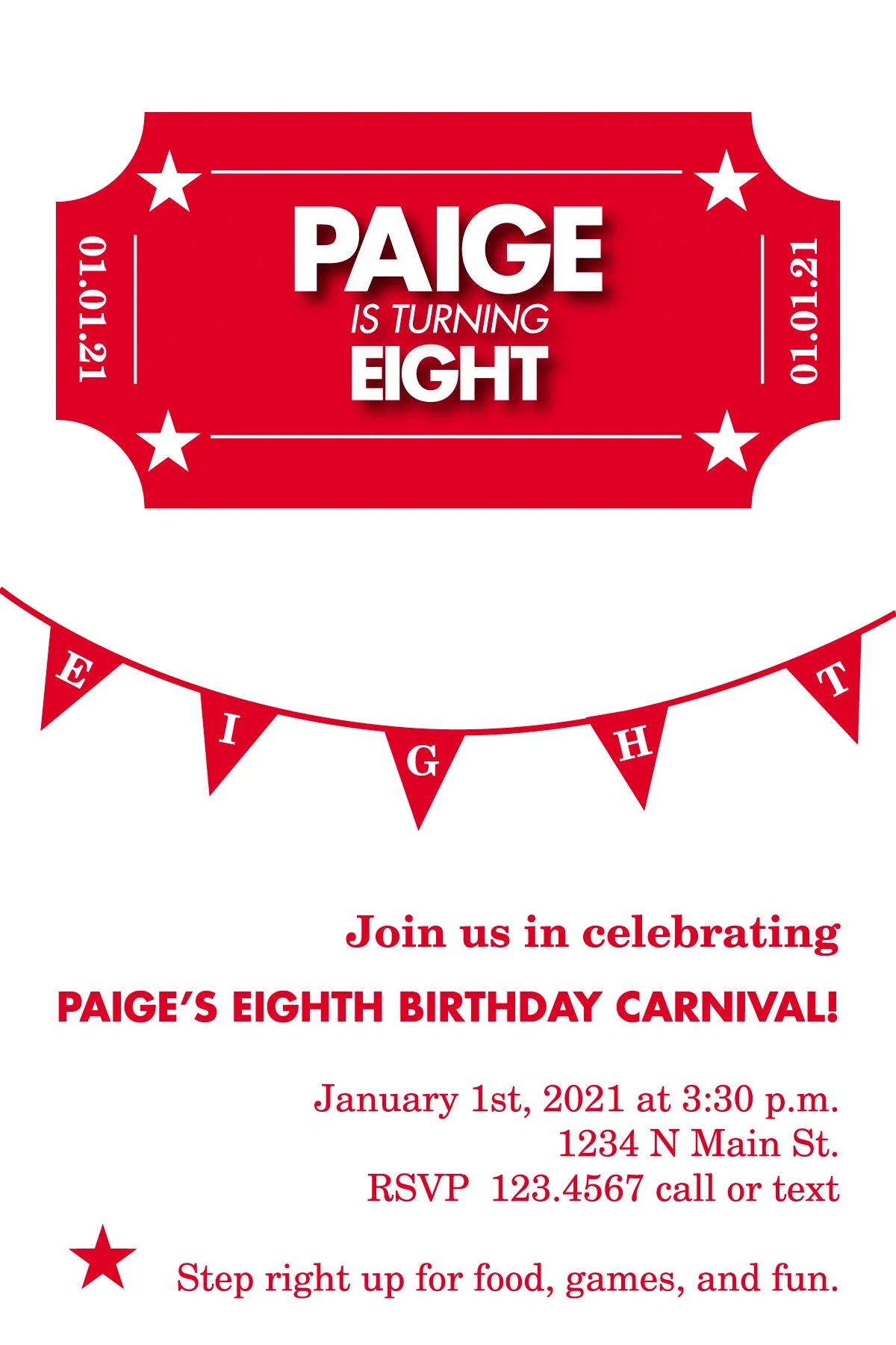 Birthday invite concept and design